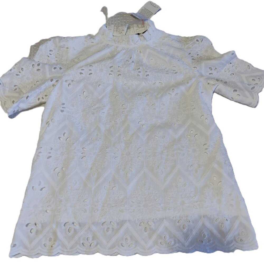White Eyelet Lace Blouse | NWT